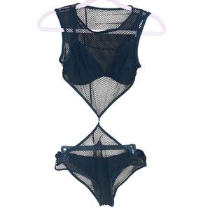 Fashion Nova In the Net Monokini Black